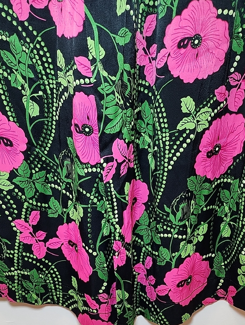 Anthropologie Maeve The Saria Smocked Wide-Leg Floral Pants Kelly Green/Pink S - Picture 14 of 16